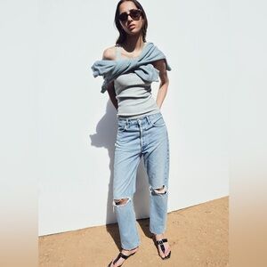 AGOLDE Mid-Rise Straight Jeans in Alter Wash – Size 24